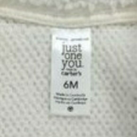 Carters sherpa vest size 6 months white baby girl winter spring neutral easter - Picture 4 of 5